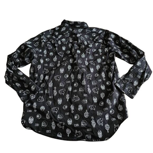 Hot topic Harry potter Sz XXL knockturn Alley icon long sleeve button up shirt - Picture 4 of 9